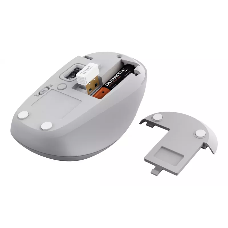 Trust Yvi+ pelė Universal Ambidextrous RF Wireless + Bluetooth Optinė 1600 DPI