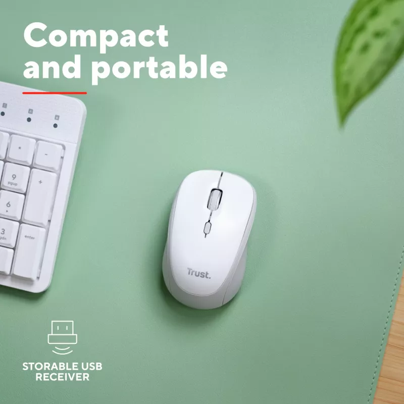Trust Yvi+ pelė Universal Ambidextrous RF Wireless + Bluetooth Optinė 1600 DPI