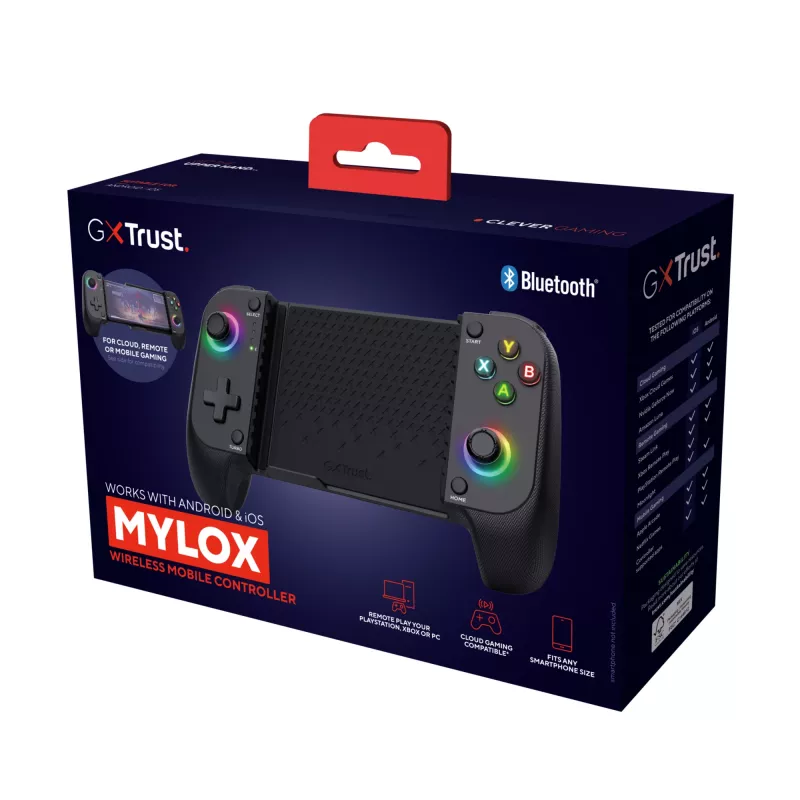 Trust GXT 735G Mylox pilka Bluetooth žaidimų pultas analoginis / skaitmeninis Android, iOS