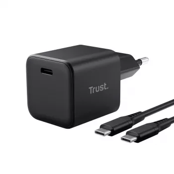Įkroviklis TRUST Maxo itin mažas 65W GaN USB-C juodas su 2 m laidu
