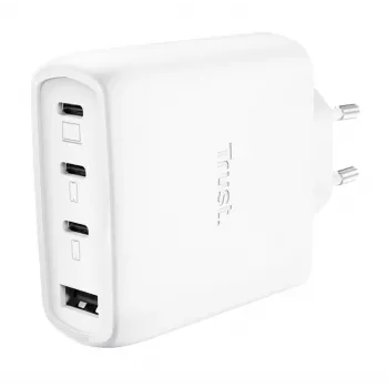 TRUST Maxo 65W greitasis AC sieninis įkroviklis, 3x USB-C, 20V maks., 2 m laidas, baltas