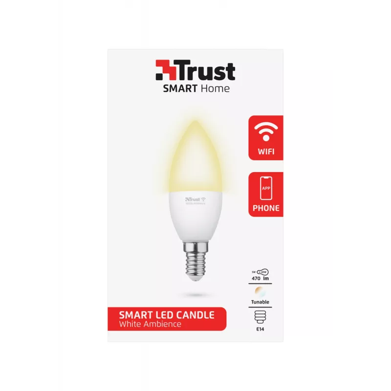 Trust 71284 išmani LED žvakė E14 Wi-Fi balta