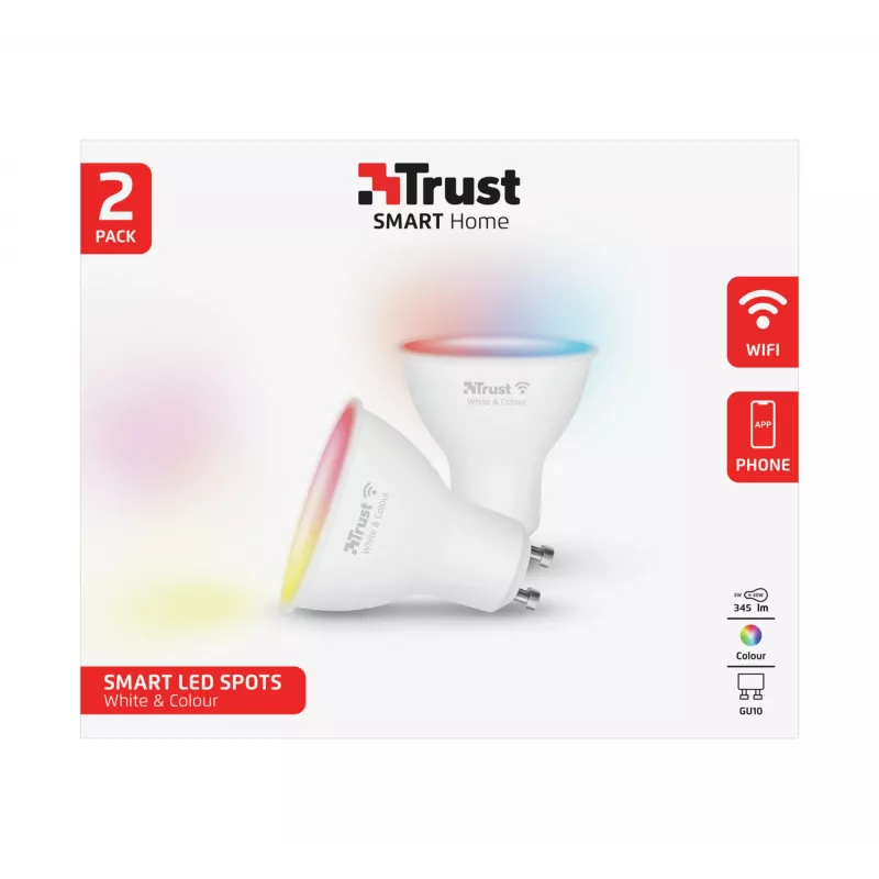 Išmanioji lemputė Trust 71292 Wi-Fi balta 50mm x 50mm x 54mm