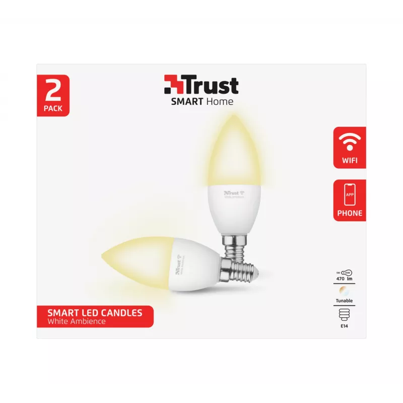 Trust 71297 išmanioji lemputė Wi-Fi LED žvakė E14