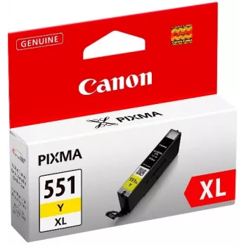 Canon CLI-551XL Y rašalo kasetė geltona, didelės talpos (XL), 1 vnt.