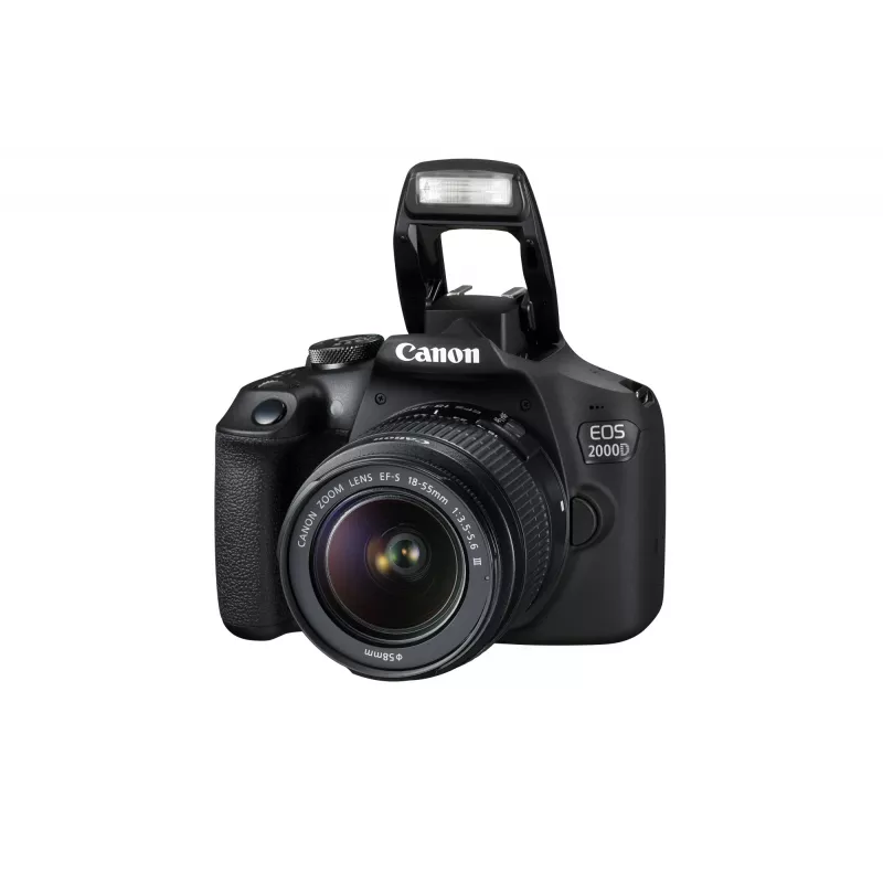 Canon EOS 2000D BK 18-55 IS + SB130 +16GB EU26 veidrodinis fotoaparato rinkinys 24,1 MP CMOS 6000 x 4000 pikselių juoda