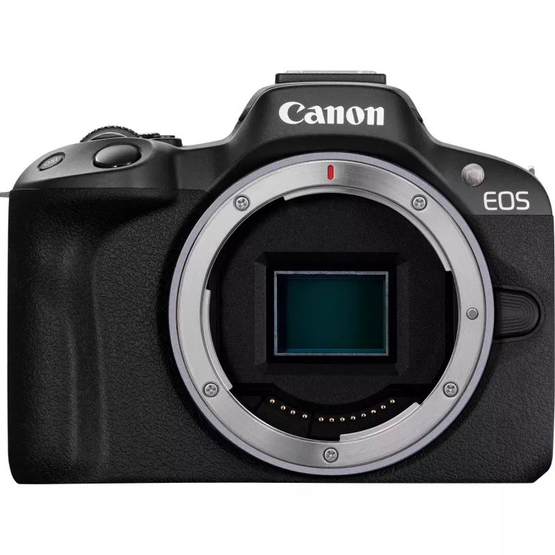 Canon EOS R50 veidrodinis fotoaparatas su objektyvais RF-S 18-45mm ir RF 75-300mm (24,2 MP, juodas)