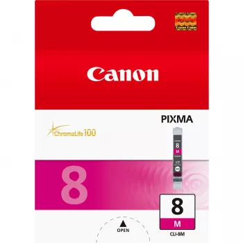 Canon CLI-8M oriinalinė rašalo kasetė, rausvai raudona (magenta)