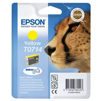 Epson Cheetah Singlepack Geltona T0714 DURABrite Ultra rašalas