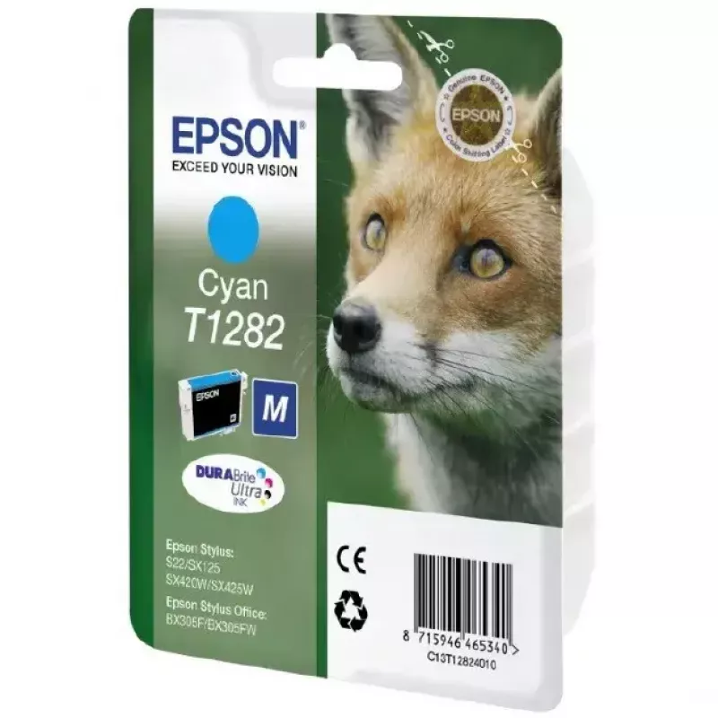 Epson Fox Singlepack Cyan T1282 DURABrite Ultra rašalinė kasetė