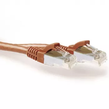 ACT Brown 25.00 m SFTP CAT6A patch laidas su apsauginiais RJ45 jungtimis