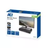 Monitorio stovas ACT AC8210 ypač platus su stalčiumi, reguliuojamas aukštis, iki 32 colių, 10 kg, juodas
