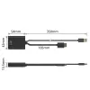 ACT AC7536 HDMI į DisplayPort adapteris 0,24 m, USB maitinimo laidas, juodas