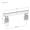 ACT fiksuotas TV laikiklis AC8356 37–80 colių televizoriams, itin plonas, VESA 200x200–600x400, 75 kg, 9,5 mm tarpas nuo sienos, juodas
