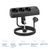 ACT AC2480 stalinis ilgintuvas su 3 F tipo kištukiniais lizdais, 30W Power Delivery, USB Type-C/A prievadais, 1,5 m laidas