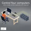 ACT 4 prievadų DisplayPort 4K@60Hz KVM jungiklis