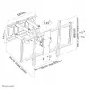 TV laikiklis sieninis Neomounts LFD-W8000 — vienam ekranui, 60–100 col. (152,4–254 cm), 80 kg, VESA 200x200–900x600, pasvirimas 0–20°, 7–62,5 cm, juodas