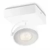 Paviršinis LED prožektorius Signify Philips Dimmable Clockwork 6.5W, 500 lm, 2700 K, IP20, Baltas