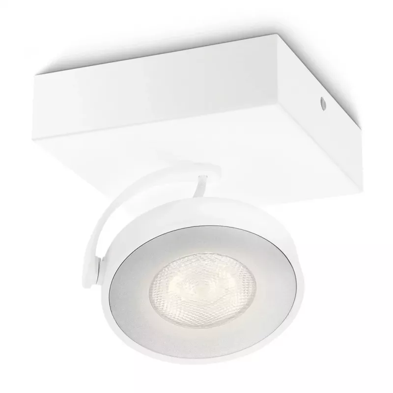 Paviršinis LED prožektorius Signify Philips Dimmable Clockwork 6.5W, 500 lm, 2700 K, IP20, Baltas