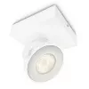 Paviršinis LED prožektorius Signify Philips Dimmable Clockwork 6.5W, 500 lm, 2700 K, IP20, Baltas