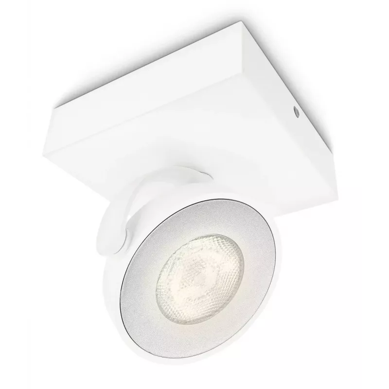 Paviršinis LED prožektorius Signify Philips Dimmable Clockwork 6.5W, 500 lm, 2700 K, IP20, Baltas
