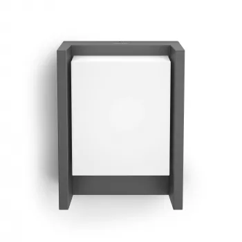 Philips myGarden Arbour lauko sieninis šviestuvas su 6W LED, aliuminis, juodas, 220–240V, 75×166×166 mm