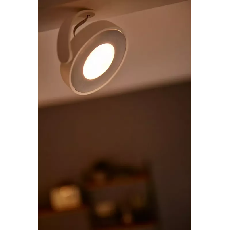 Philips WarmGlow LED Clockwork lubinis/sieninis prožektorius 4x LED, 18W, 2700K, 2000 lm, reguliuojamas, IP20, baltas
