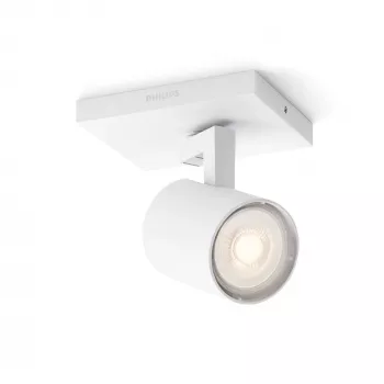 Paviršinis šviestuvas „Philips myLiving 5309031P0“, GU10 LED 3,5 W, 2700 K, 255 lm, baltas, reguliuojamo ryškumo