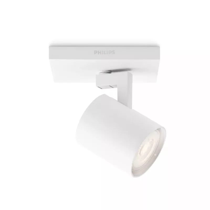 Paviršinis šviestuvas „Philips myLiving 5309031P0“, GU10 LED 3,5 W, 2700 K, 255 lm, baltas, reguliuojamo ryškumo