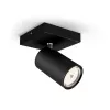 Philips myLiving Kosipo lubinis/sieninis prožektorius, GU10, 1 lemputė, LED, 220-240 V, juodas
