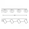 Philips myLiving Kosipo lubinis/sieninis prožektorius 4x, GU10, LED, 220-240 V, juodas