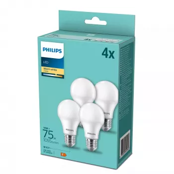 Philips LED lemputė 10.5W E27 šilta balta 2700K (4 vnt.)