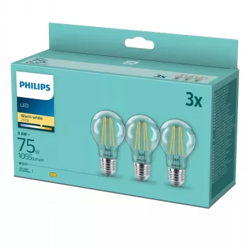 Philips LED lemputė 8718699696955 Šilta balta 2700 K 8,5 W E27