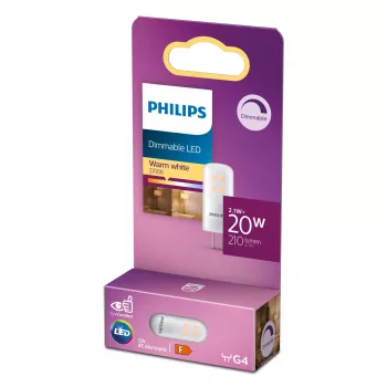 Philips Capsule LED lemputė (Dimmable), 2,1 W, 20 W, G4, 210 lm, 15000 h, Šilta balta