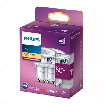 Philips Spot 50W PAR16 GU10 x2, 4.6 W, 50 W, GU10, 355 lm, 15000 h, Šilta balta