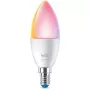 WiZ C37 E14 LED lemputė 4,9 W 470 lm spalvota balta Wi-Fi energijos klasė F
