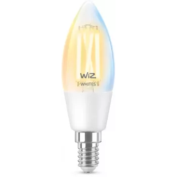 Išmanioji lemputė WiZ Filament Candle skaidri 4,9W C35 E14 Wi-Fi balta