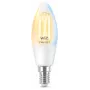 Išmanioji lemputė WiZ Filament Candle skaidri 4,9W C35 E14 Wi-Fi balta