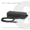 CLUB 3D USB-C 140W nešiojamojo kompiuterio įkroviklis, GaN, 1 m laidas, juodas