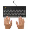 Ergonominė klaviatūra R-Go Tools Compact Break, kompaktiška su pertraukų programėle, QWERTY (JK), laidas, juoda