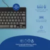 Ergonominė klaviatūra R-Go Tools Compact Break, kompaktiška su pertraukų programėle, QWERTY (JK), laidas, juoda