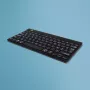 Ergonominė klaviatūra R-Go Compact Break, kompaktiška, su pertraukų programine įranga, AZERTY (FR), Bluetooth, juoda