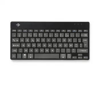 Ergonominė klaviatūra R-Go Compact Break, kompaktiška, su pertraukų programine įranga, AZERTY (FR), Bluetooth, juoda