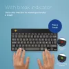 Ergonominė klaviatūra R-Go Compact Break, kompaktiška, su pertraukų programine įranga, AZERTY (FR), Bluetooth, juoda