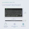 Ergonominė klaviatūra R-Go Compact Break, kompaktiška, su pertraukų programine įranga, AZERTY (FR), Bluetooth, juoda