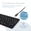 Ergonominė klaviatūra R-Go Compact Break, kompaktiška, su pertraukų programine įranga, AZERTY (FR), Bluetooth, juoda