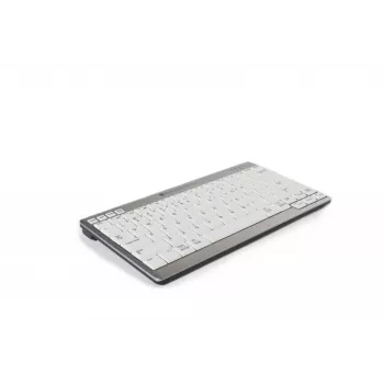 BakkerElkhuizen UltraBoard 950 Wireless US Qwerty, Mini, belaidė, Bluetooth, žirklinis jungiklis, QWERTY, šviesiai pilka, balta