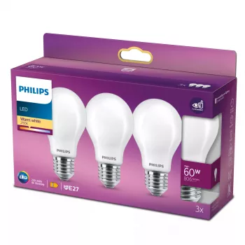 Philips LED lemputė Šilta balta 2700 K 7 W E27