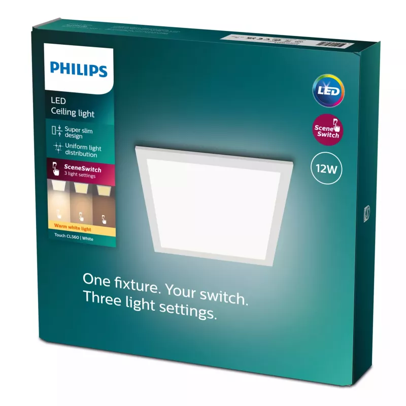 Lubinis šviestuvas Philips Functional Panel 12 W LED kvadratinis 300×300×42 mm, baltas