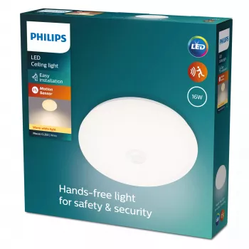Lubinis šviestuvas Philips Functional Mauve 16 W LED, apvalus 320×72 mm, baltas, nekeičiama lemputė
